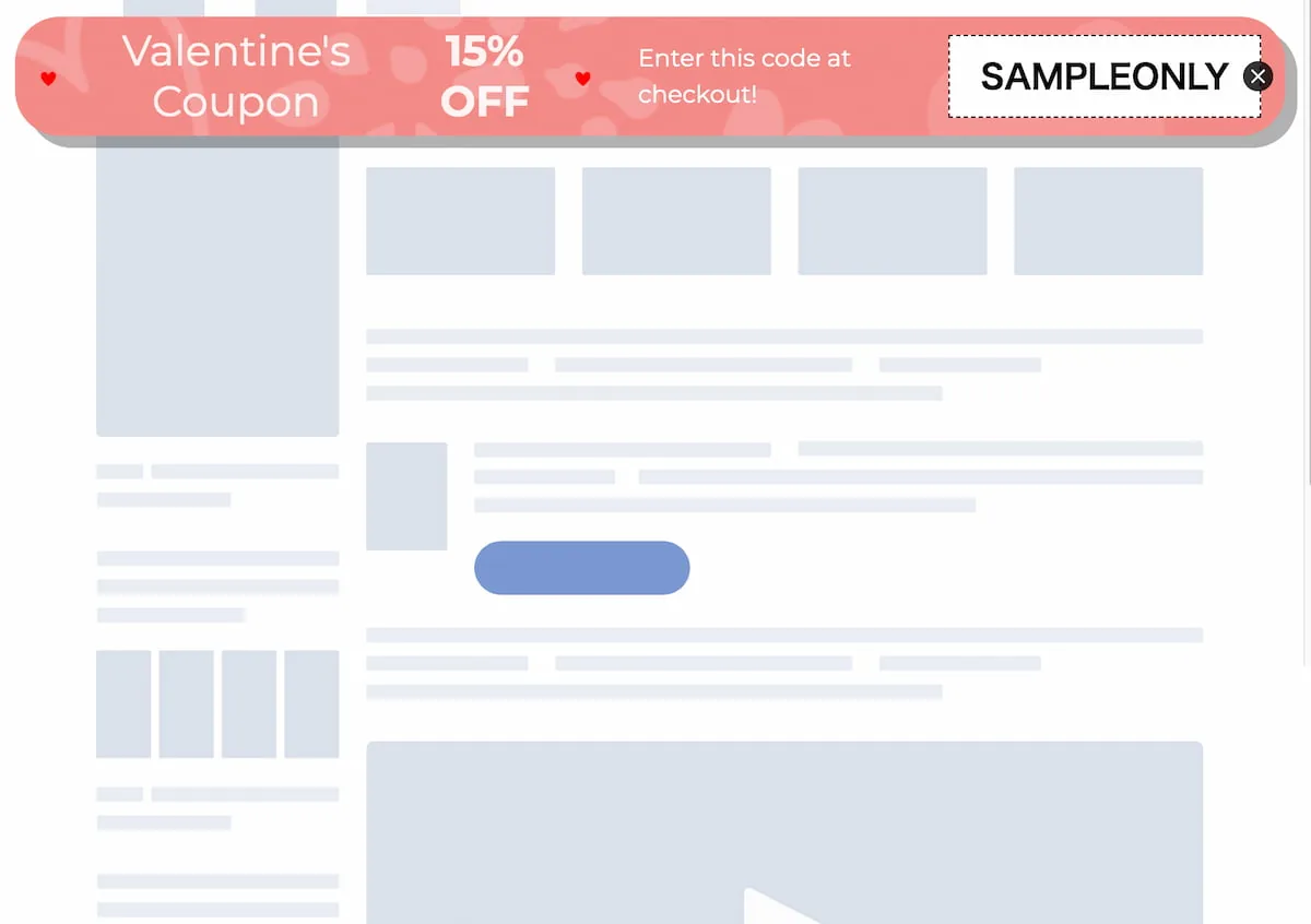 Floating bar — Valentine's coupon