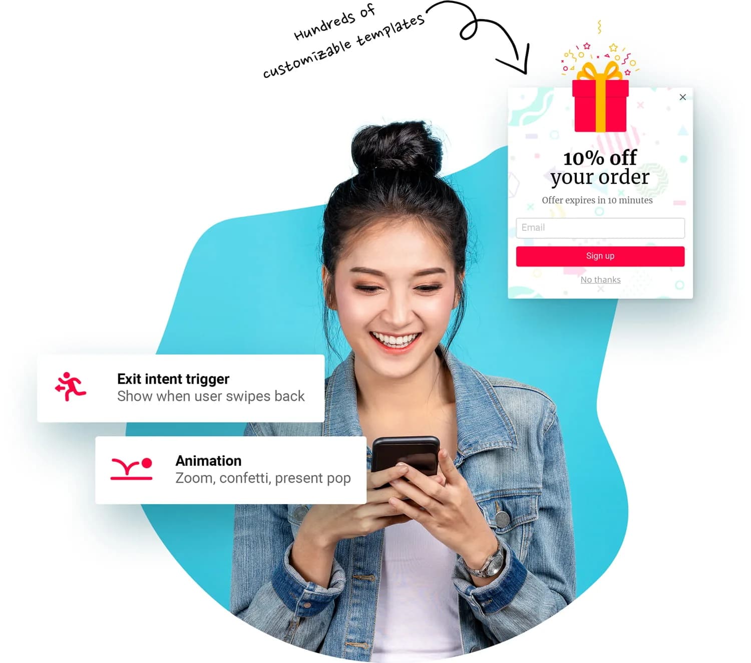 Recover lost sales with exit-intent popups