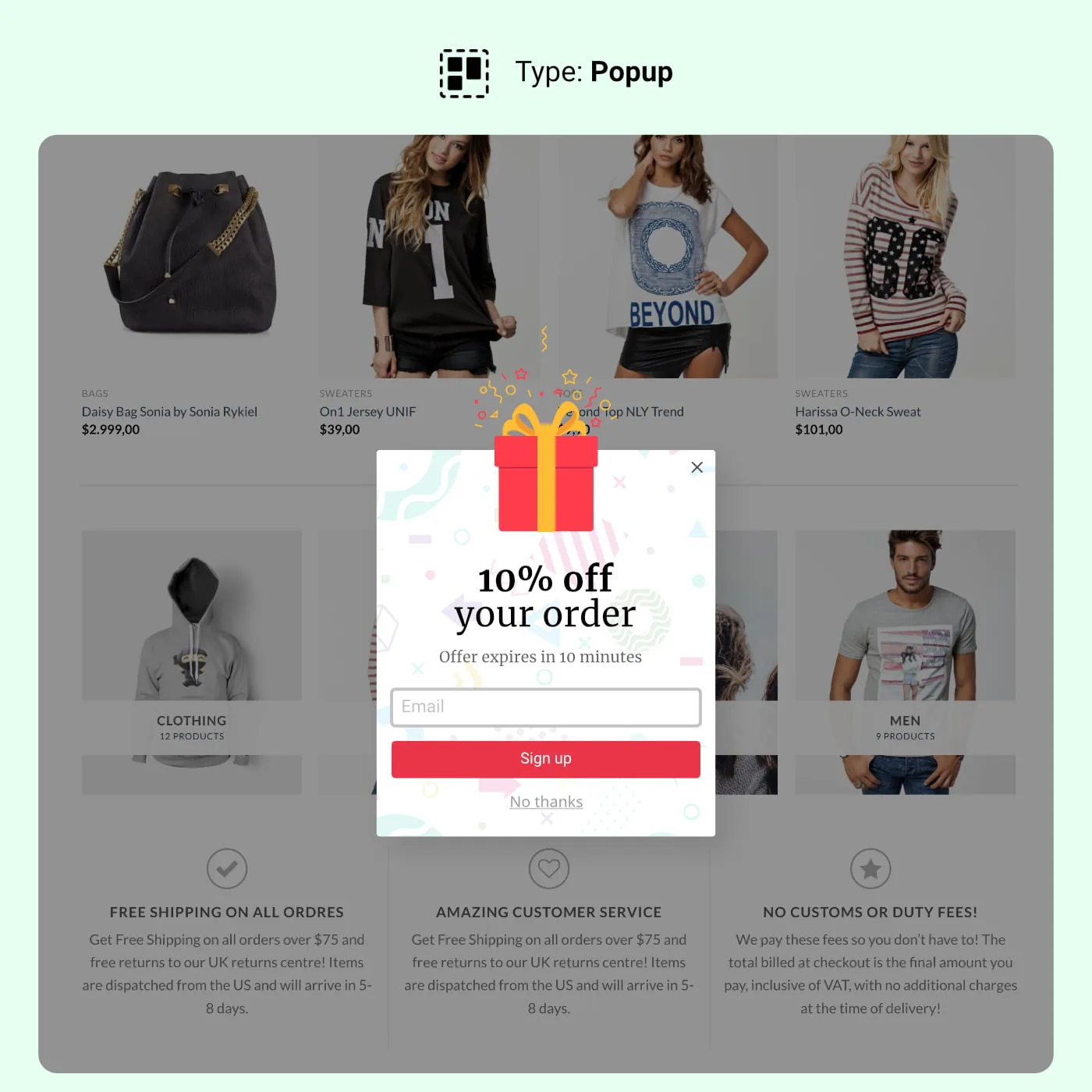 Lightbox popup