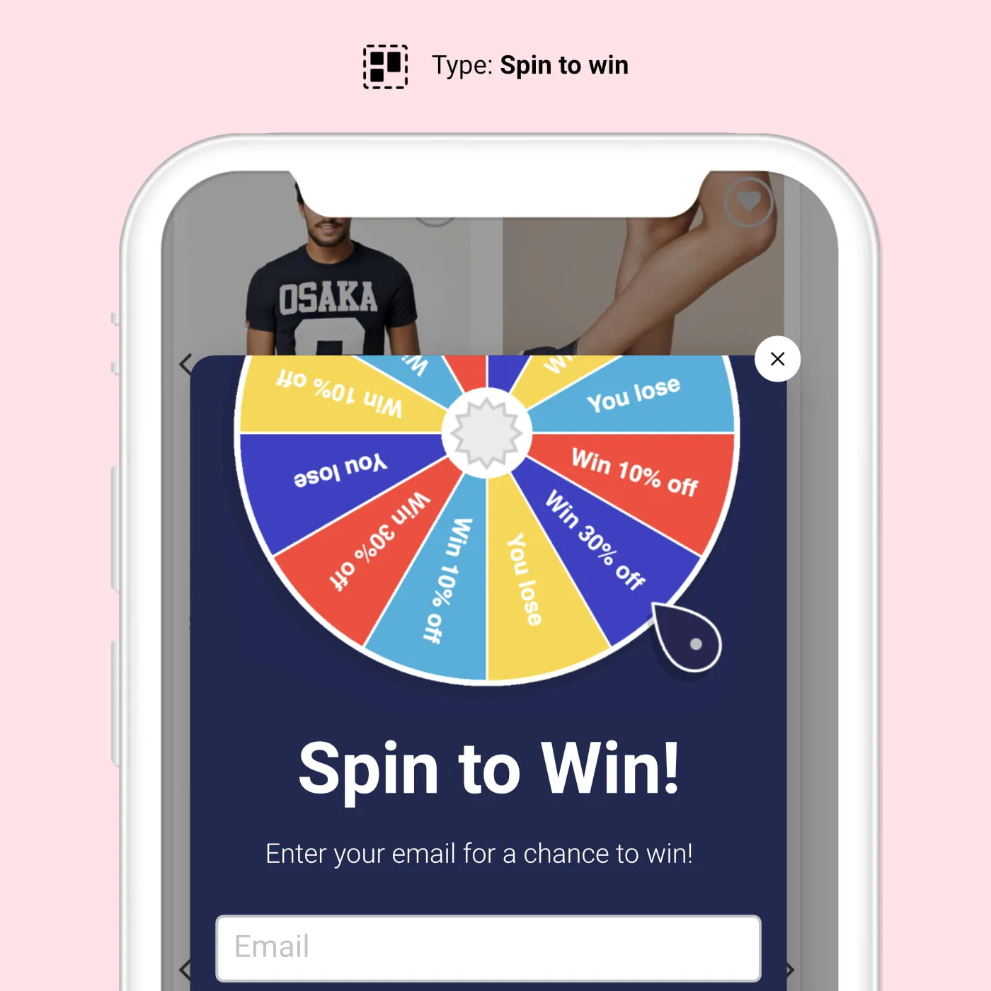 Spin-to-win popup