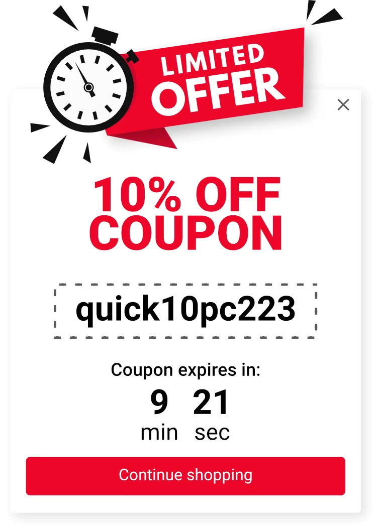 Lightbox popup example — coupon display