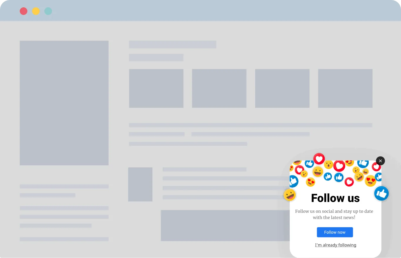 Slide-in popup header illustration