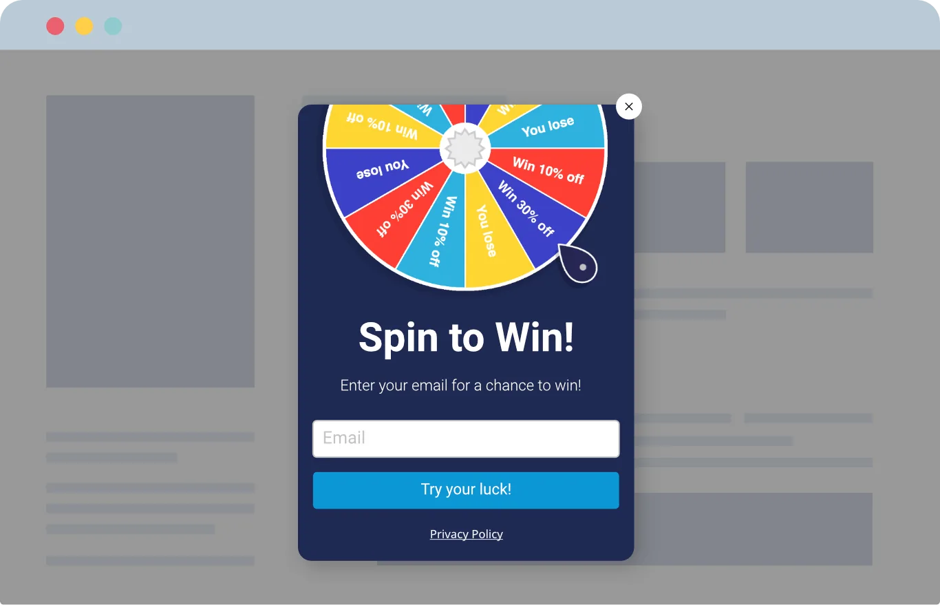 Spin-to-win header illustration